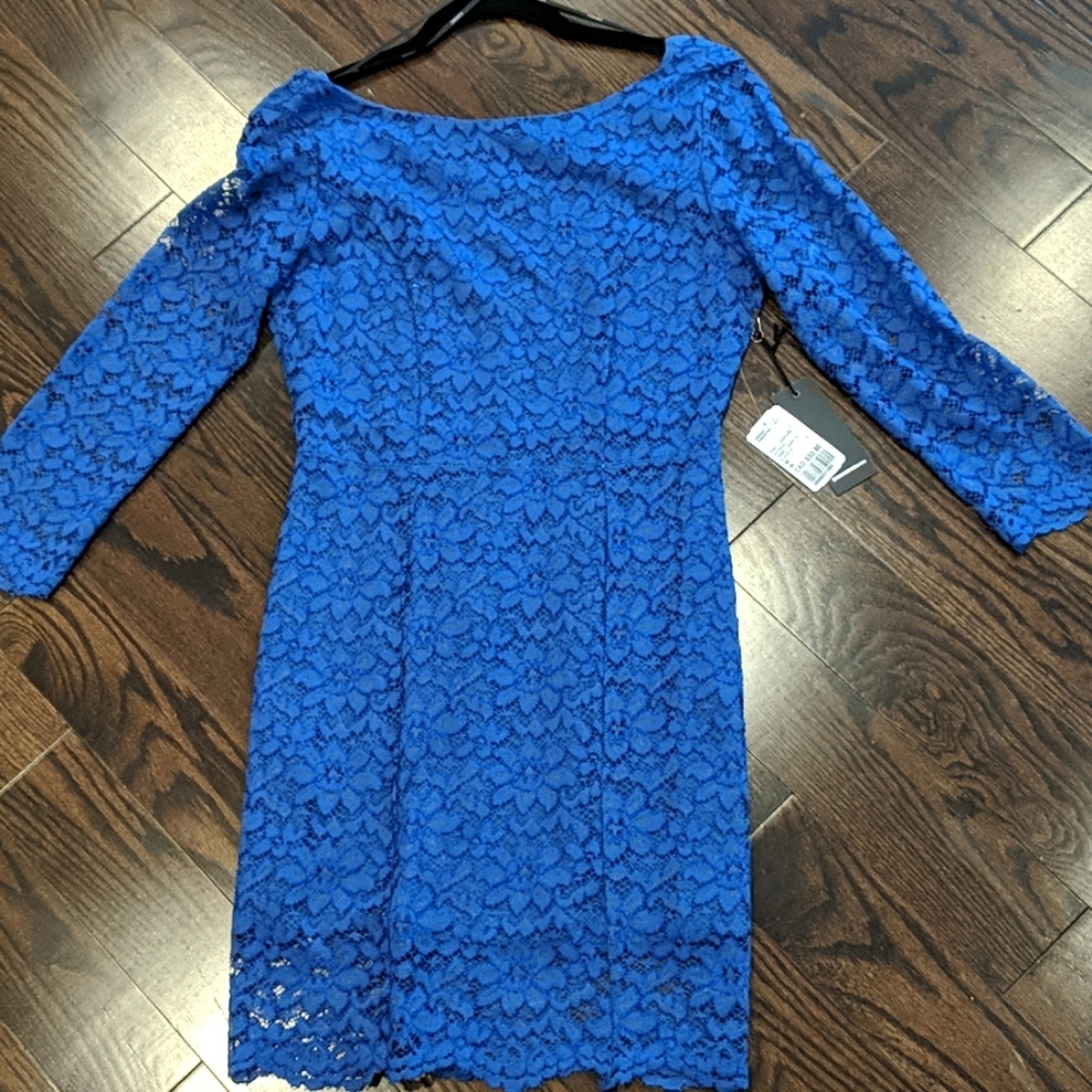 Blue lace dress